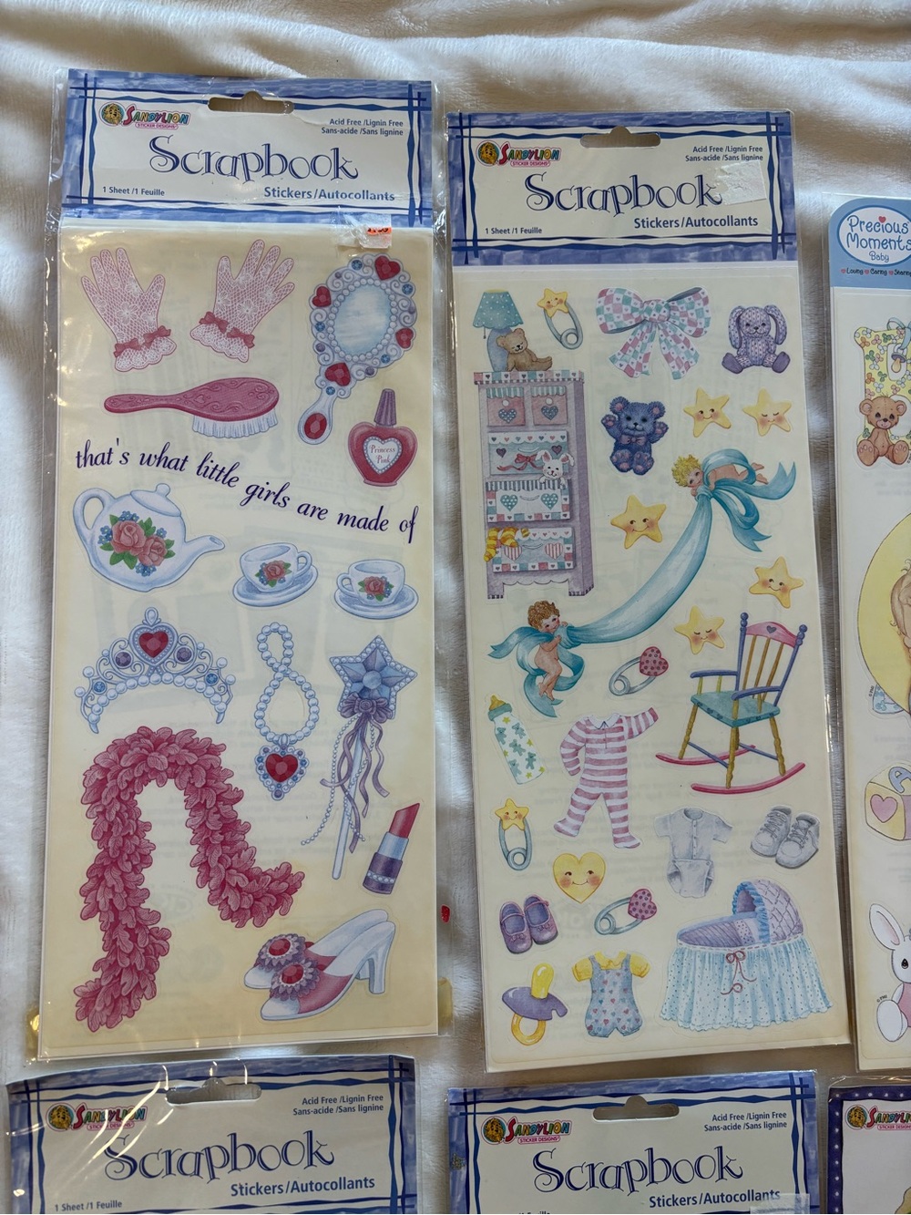 Vintage SandyLion Scrapbook Sticker Lot 2000-2004 - 14 new, 9 partial packages - Picture 6 of 14